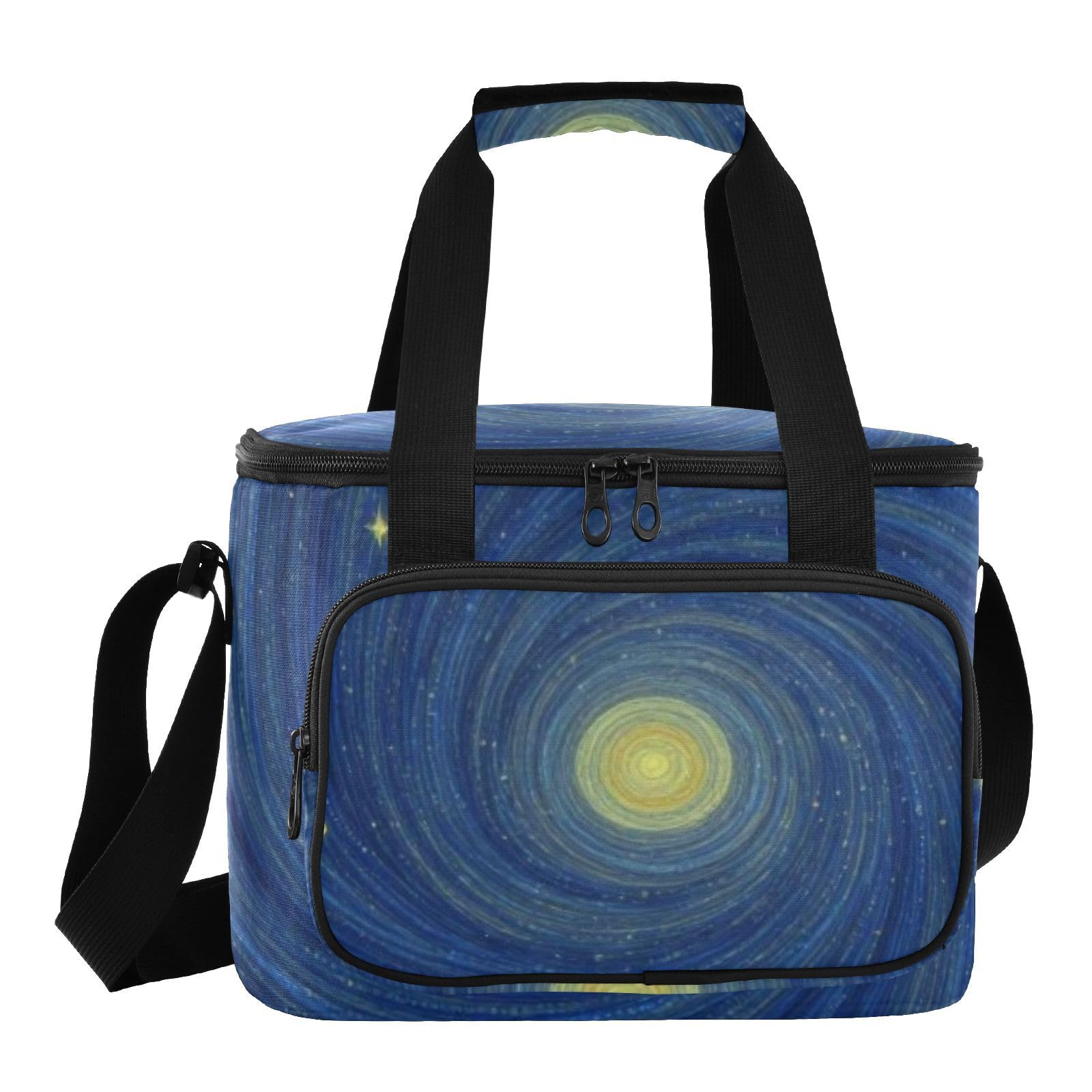 Blue Swirl Starry - Borsa termica isolata, taglia unica, ideale per barbecue, ufficio, lavoratori