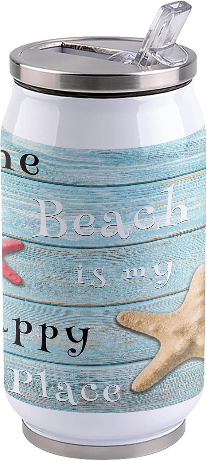 10oz Stainless Steel Tumbler with Lid & Straw-Double Wall Vacuum Insulated Travel Mug, Starfish The Beach is My Happy Place Wooden Water Bottle Coffee Beverage Drinks Cup for Adults Kids 10oz Stainless Steel Tumbler with Lid & Straw-Double Wall Vacuum Insulated Travel Mug, Starfish The Beach is My Happy Place Wooden Water Bottle Coffee Beverage Drinks Cup for Adults Kids