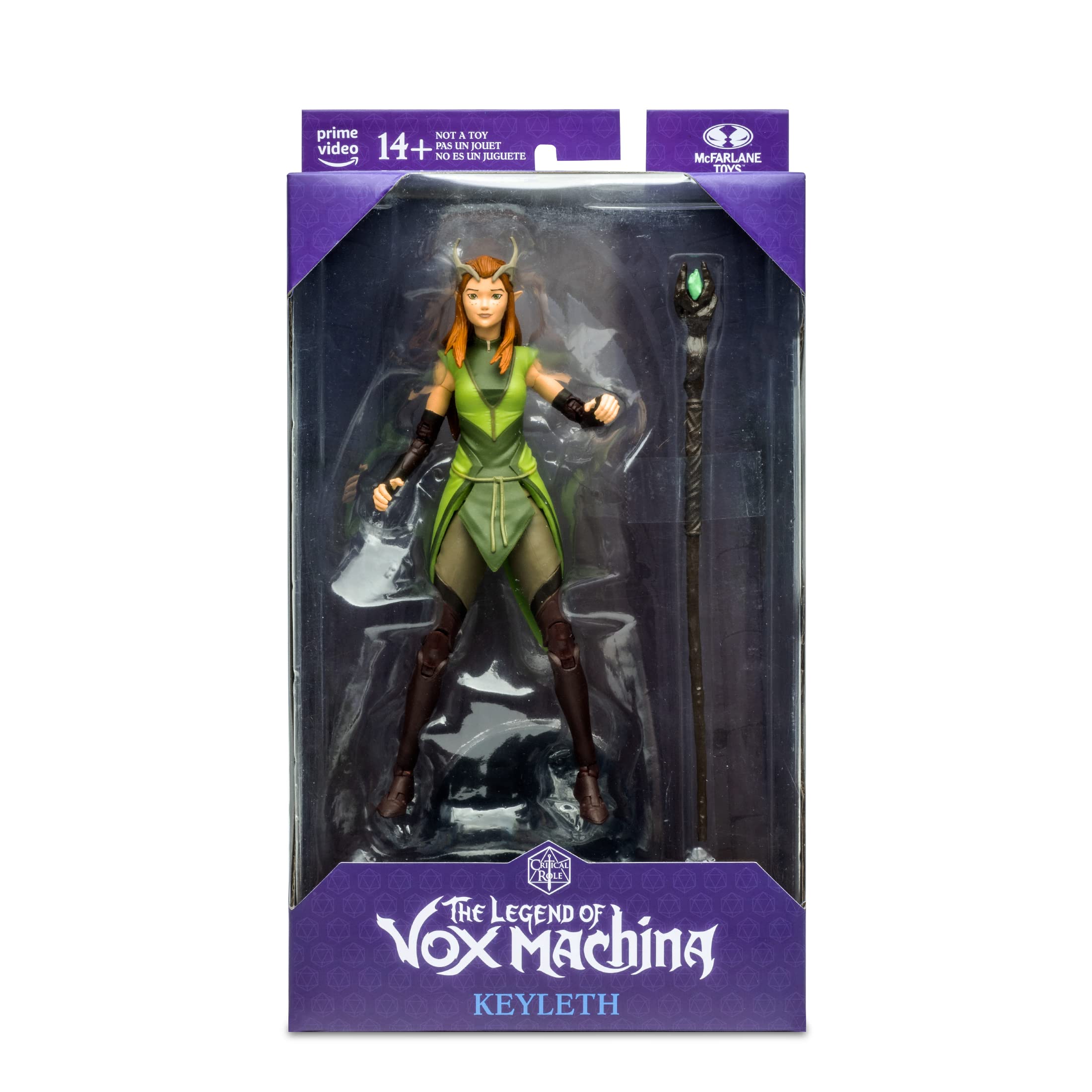 McFarlane Jouets, figurine d'action Critical Role Vox Machina Keyleth de 17,8 cm avec 22 pièces mobiles, figurine de rôle critique de collection avec base de support de collection - À partir de 14 ans