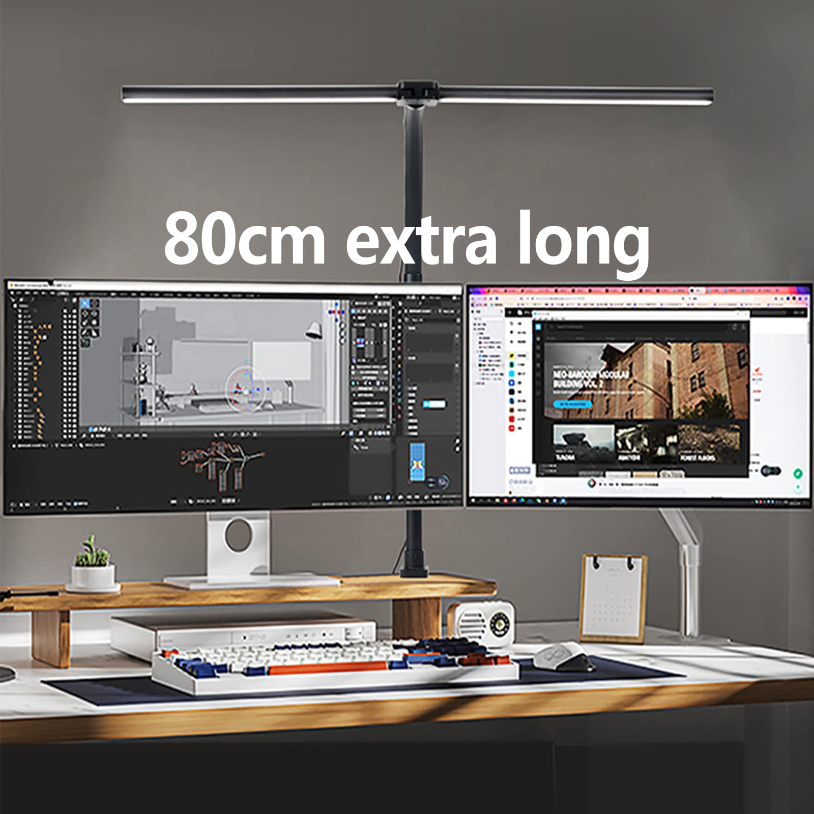 Architekt Lampa biurkowa, LED lampa biurkowa, Clip on Light 24W 5Tryby kolorów 5Ściemnialne elastyczne światło zaciskowe gęsiej szyi Pilot zdalnego sterowania biurowego stołu roboczego