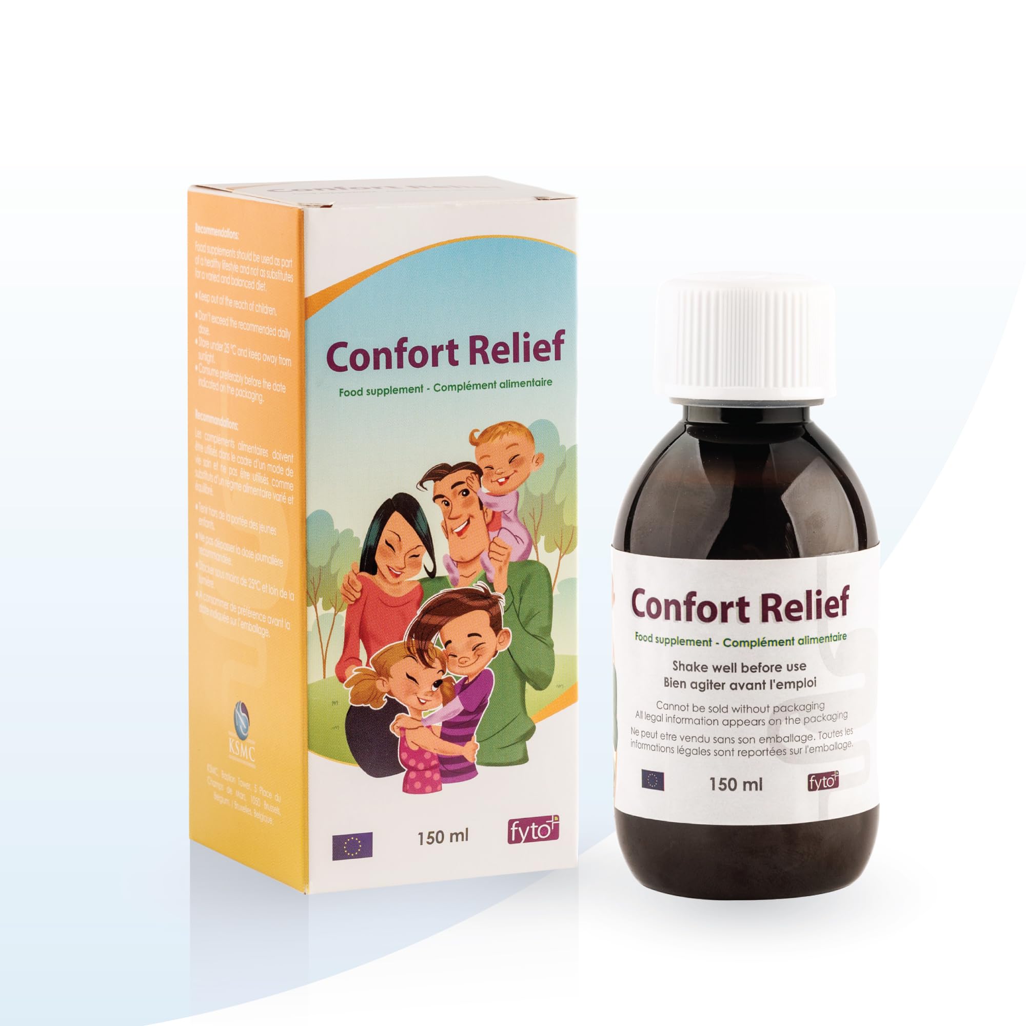 Confort Relief Complément Alimentaire pour Toute la Famille (+3 ans) - Sirop Digestif Fyto+ | Camomille, Anis & Menthe | Soutien Transit & Digestion | 150ml - Sans Gluten