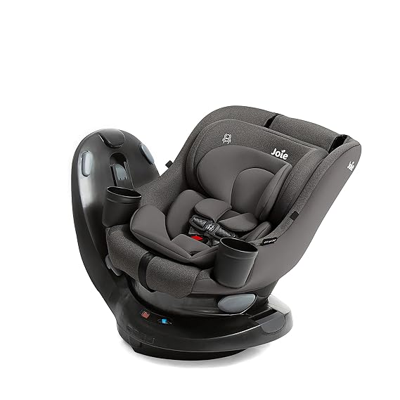 Joie Chili Spin 360 2-in-1 Rotating Convertible Car Seat with a 360 Spin and Easy Installation - Lower Anchor Attachment or Vehicle Belt Installation (Thunder)