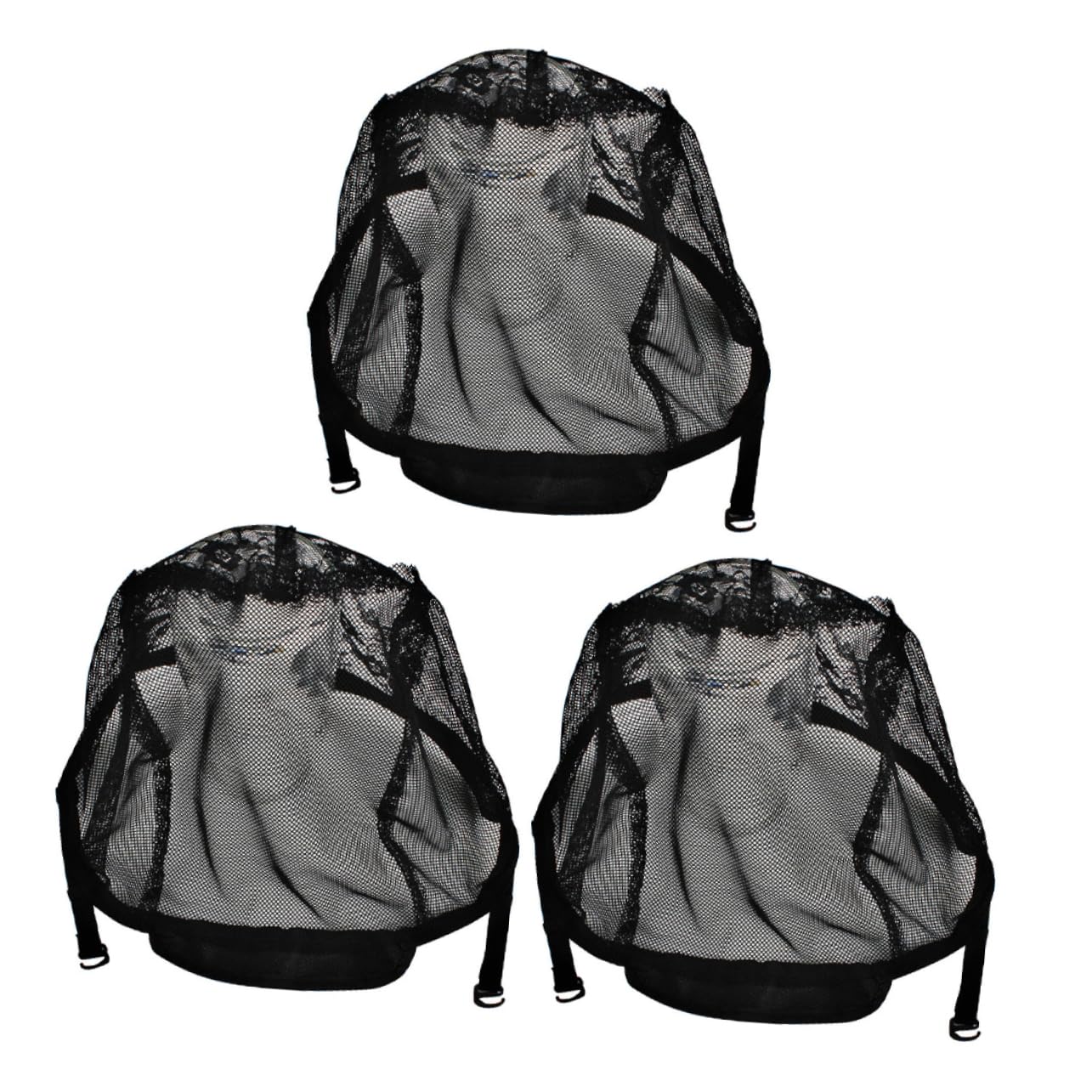 Ipetboom 3pcs Shaped Net Wig Caps for Women Lightweight Stretchable Hairdressing Headgear Comfortable Head Shapes Durable Wig Accessories