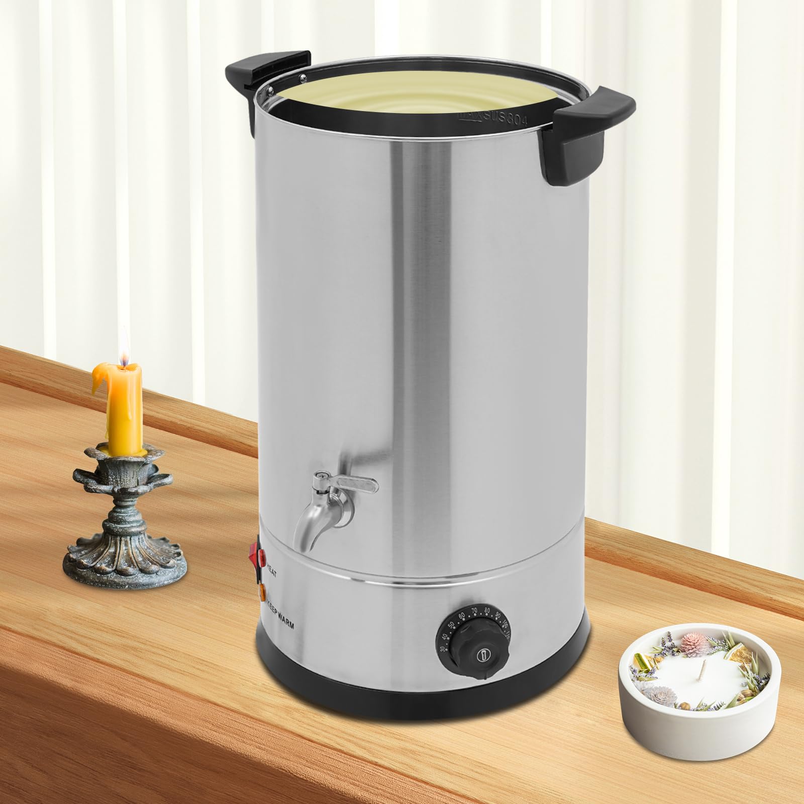 WINZING Horno eléctrico de cera con control de temperatura, derretidor de cera profesional para hacer velas, derretidor de cera seguro, para cera cosmética/cera de abejas