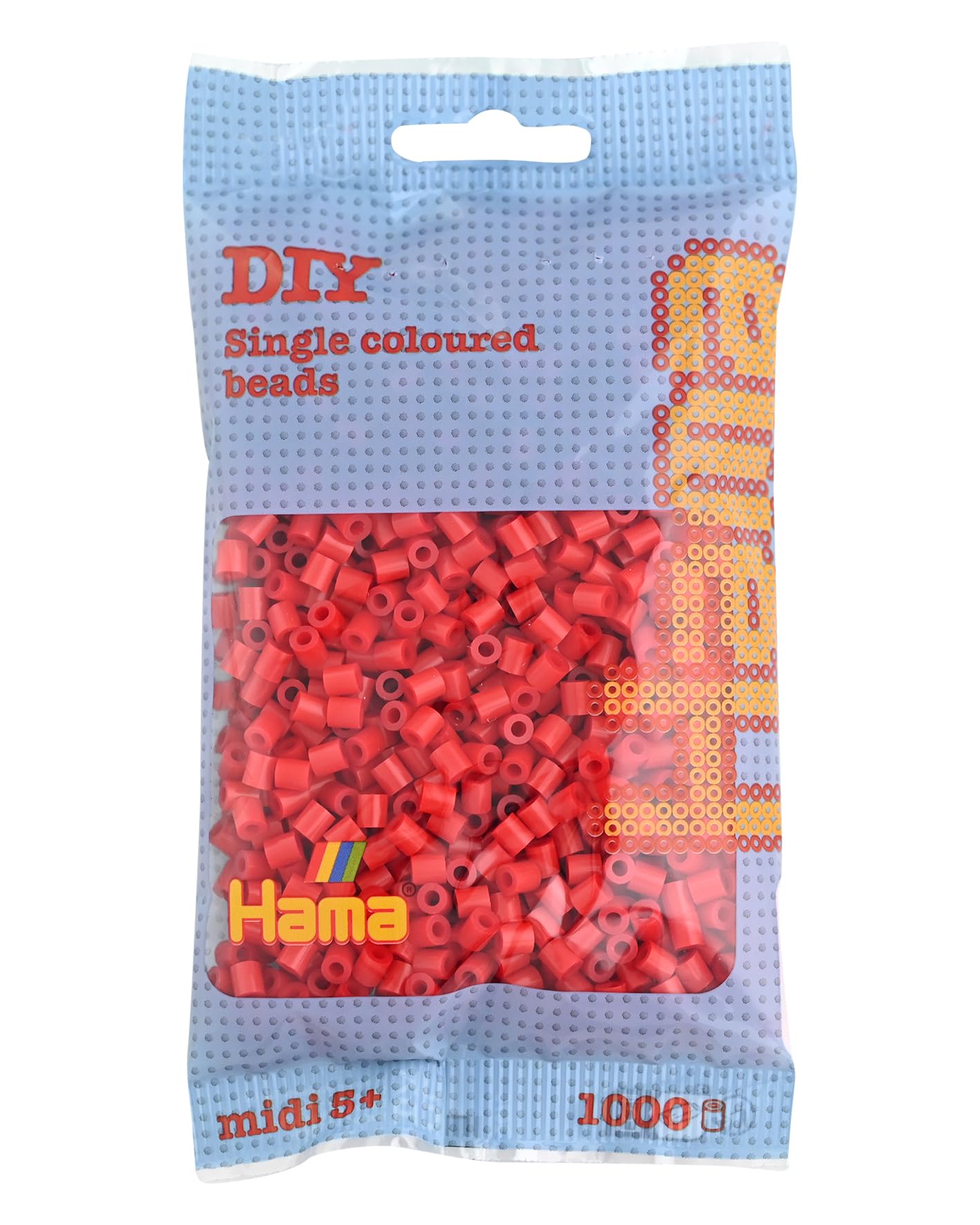 Hama Beads 1,000 Bead Refill Bag - Red