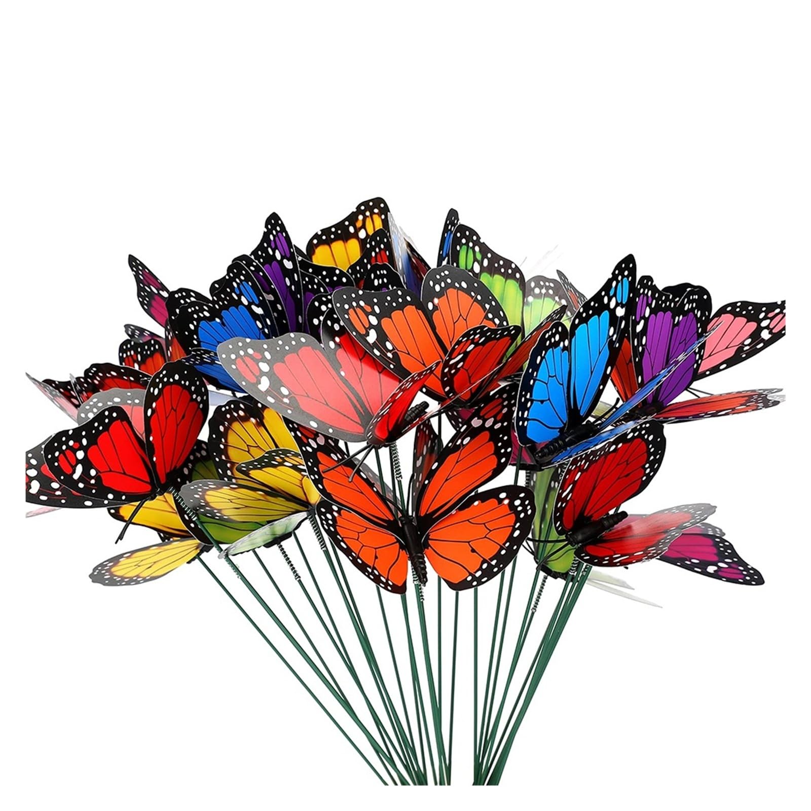 5-50PCS Kolorowe kołki motylkowe Dekoracyjne wodoodporne kołki ogrodowe motyle Akcesoria imprezowe motyle kołki ogrodowe do ogrodu(50pcs)