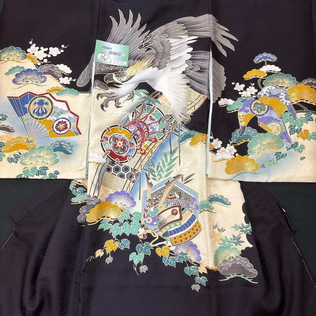 即決価格☆特選豪華大将兜龍、多色友禅古代祝い文、新品正絹産着祝着京 即決価格☆特選豪華大将兜龍、多色友禅古代祝い文、新品正絹産着祝着京