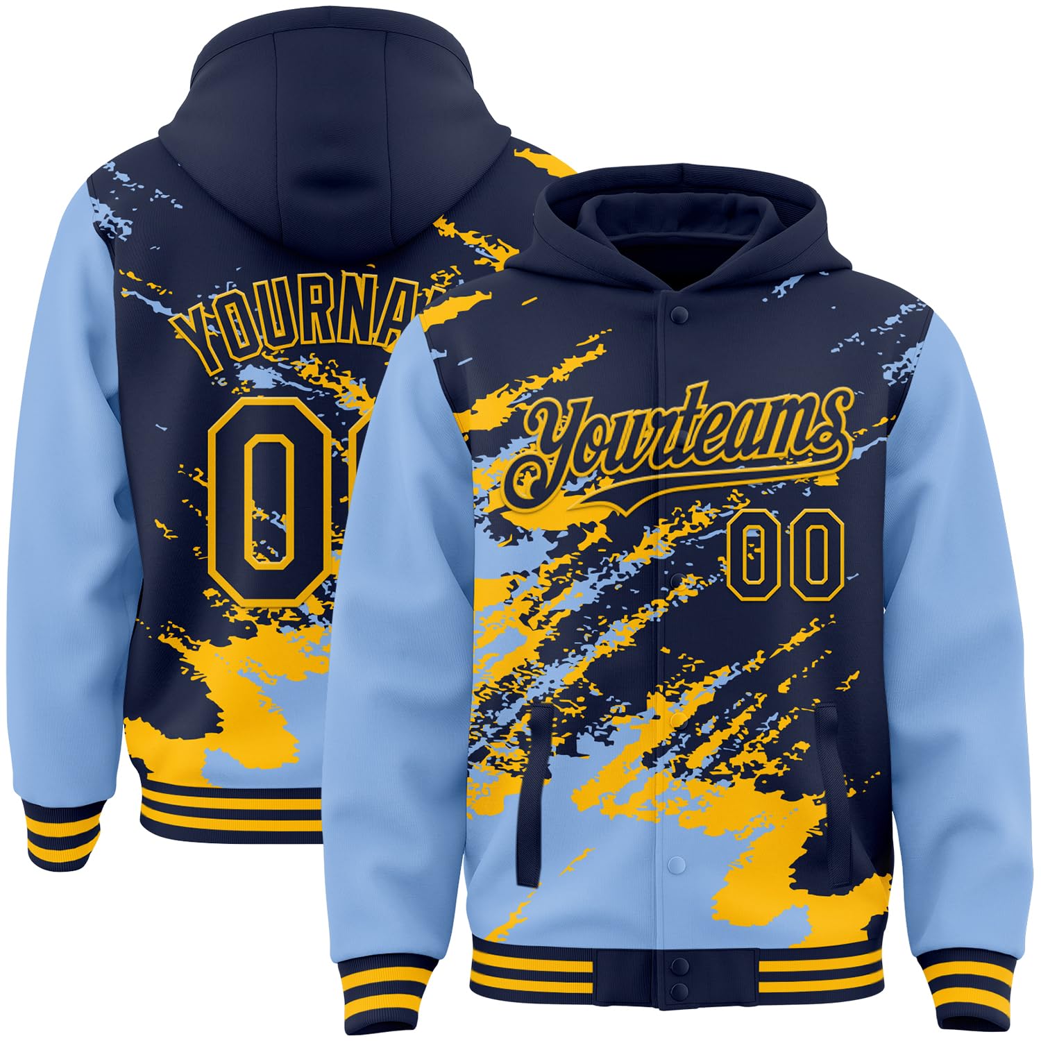 Custom Baseball Team Hooded Jacket Personalized Novelty Varsity Jackets Bomber Jerseys for Men Women Boys Girls