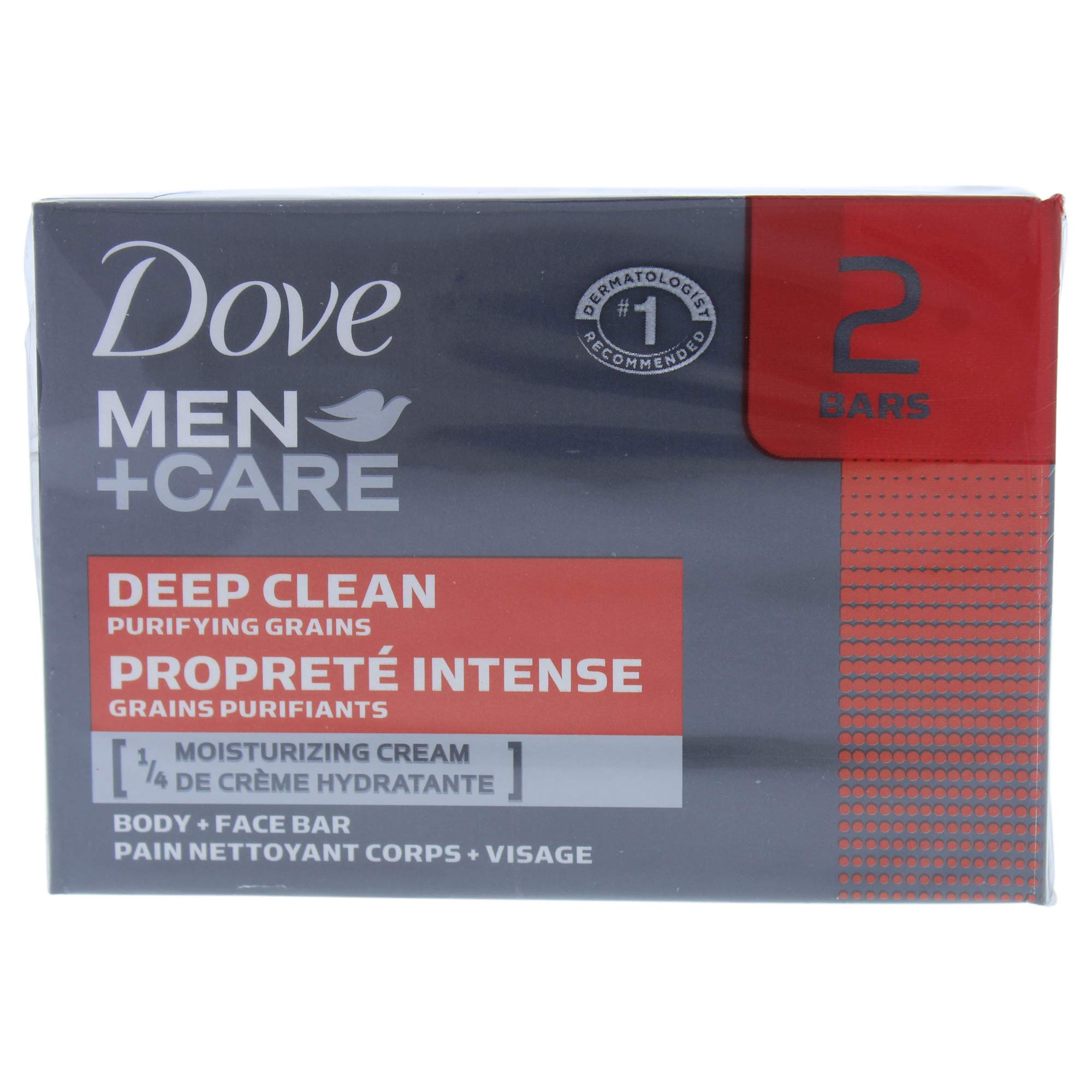 Deep Clean Body and Face Bar for Men-2 x 4 oz Soap