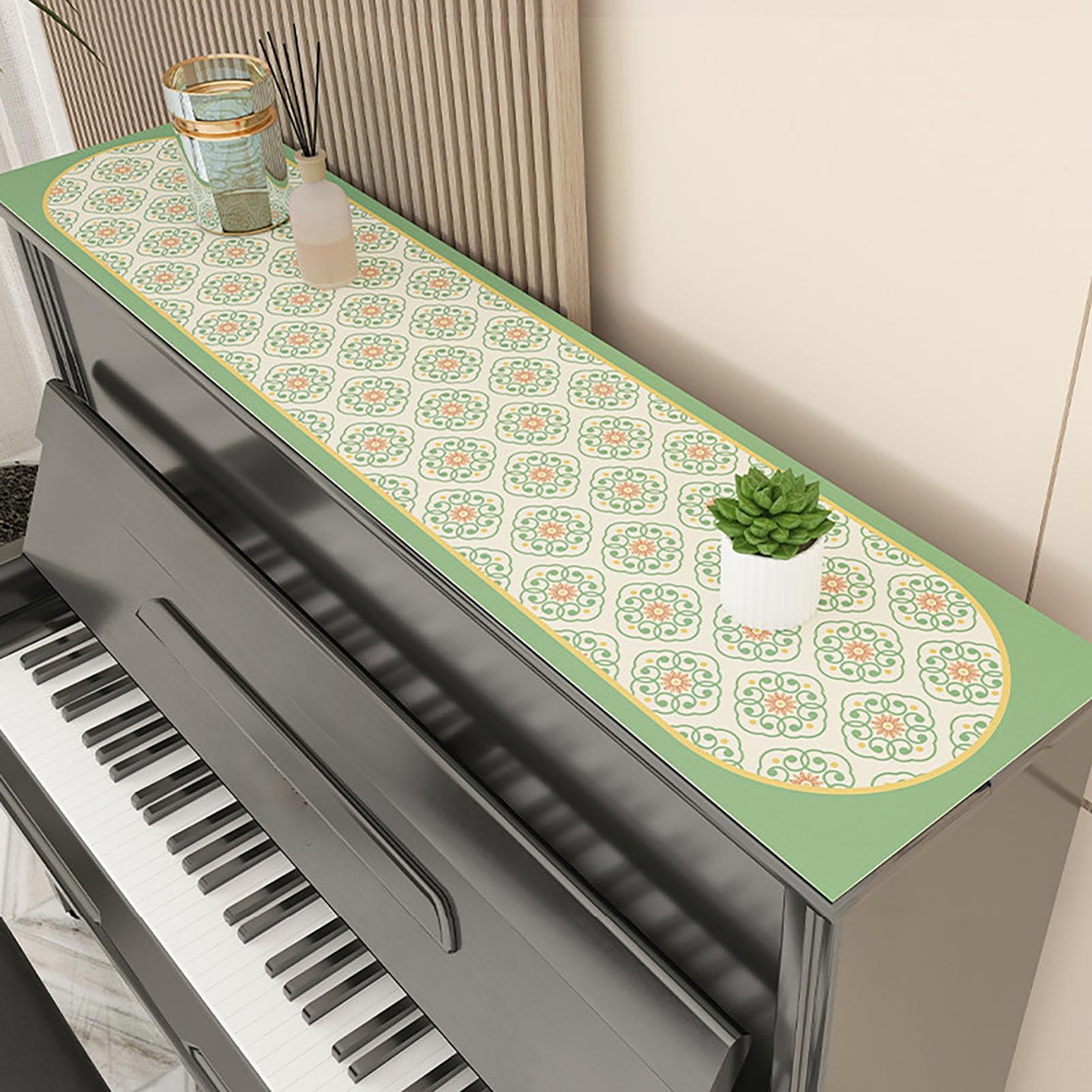 Tappetino per pianoforte, protezione da polvere e graffi, protezione superiore personalizzabile per scarpiera o comodino, facile da tagliare, larghezza 30-40 cm