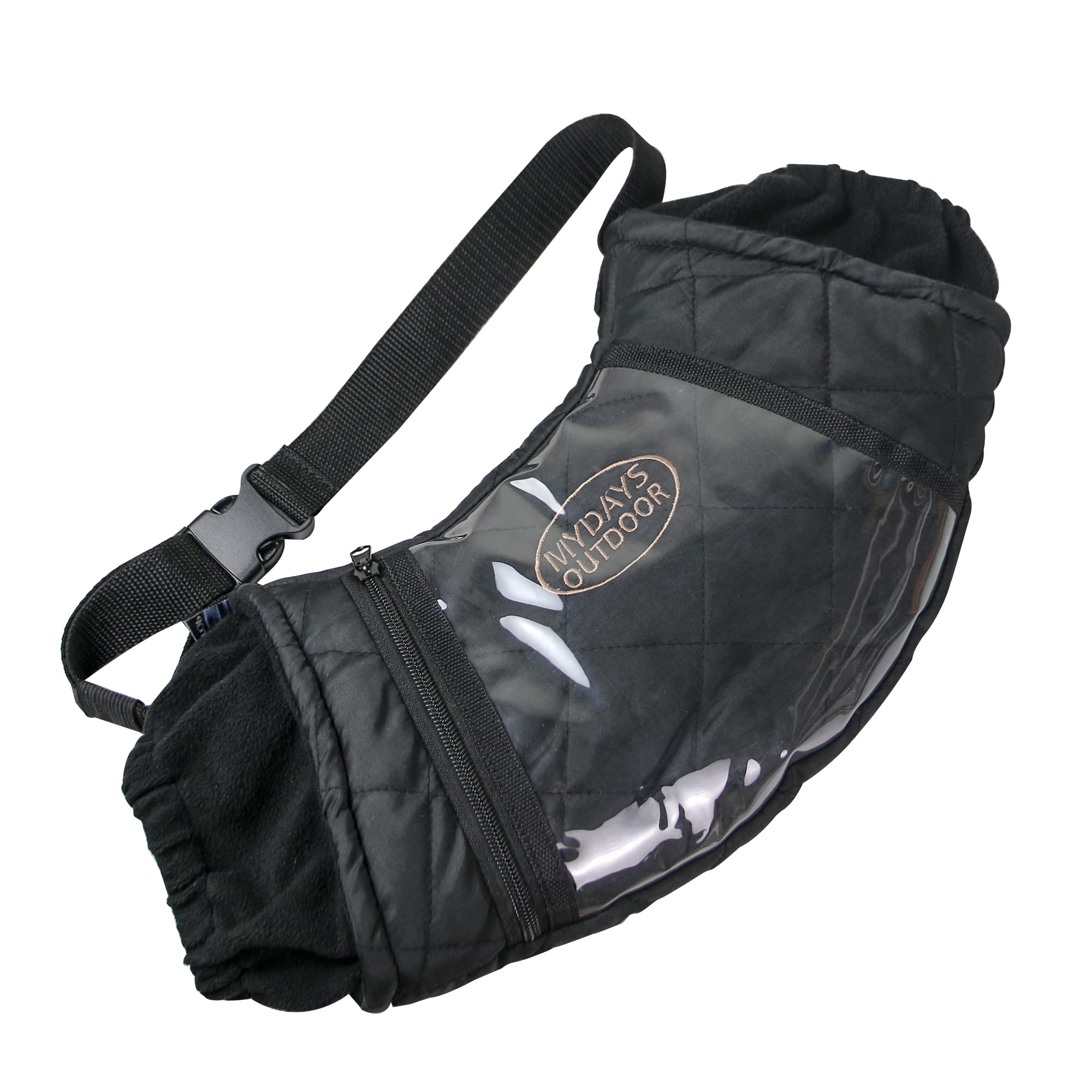 MDSTOP Outdoor Football Hand Warmer Muff Fits for Hunting, Fly Fishing, Camping, Hiking (New Black)