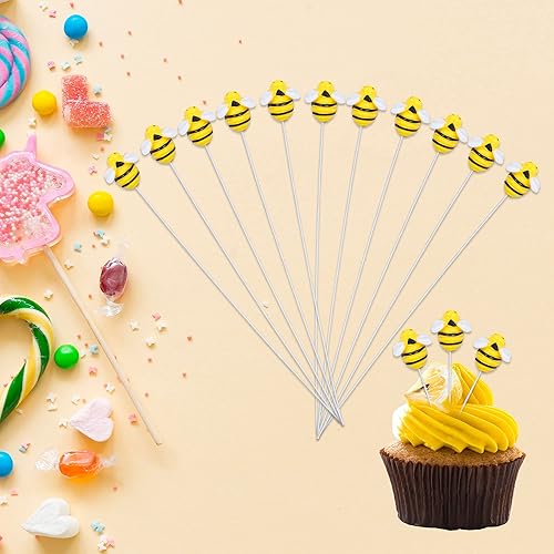 Miniatura 4 de 25 adornos de resina para cupcakes de abejorros de abejorro, pequeñas figuritas de abeja, para cupcakes, decoraciones de pastel para temática de