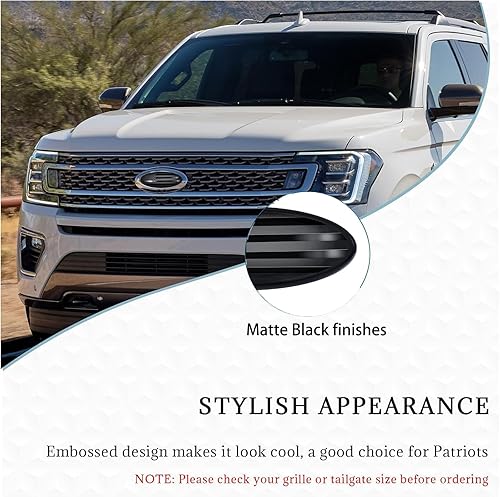 Miniatura 6 de CONGCONG Emblema de parrilla delantera para Ford + emblema de portón trasero de 7 pulgadas para Ford, para MondeoFoxSharp WorldF150 F250 F350 (7