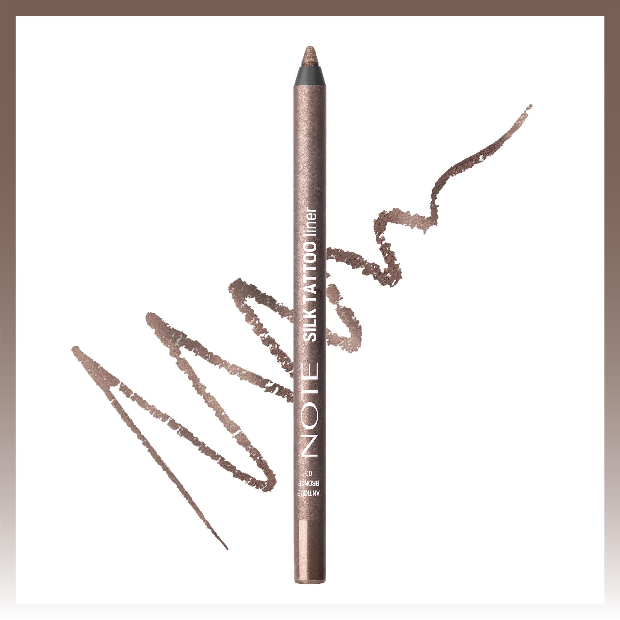 Note Cosmetics Silk Tattoo Liner Suya Dayanıklı İpeksi Jel Göz Kalemi - 03 Antique Bronze