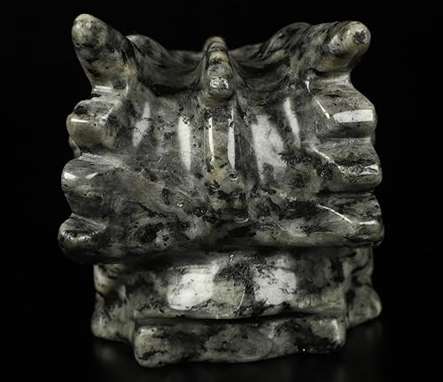 Miniatura 6 de Skullis Cráneo de cristal tallado de esmeralda 50in escultura de arte fino piedra curativa Reiki 1198