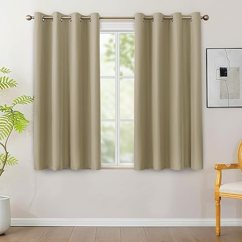 Miniatura 28 de BONZER Cortinas 100% opacas, 4 paneles, cortinas de ventana con bloqueo de luz con aislamiento térmico, cortina de oscurecimiento total de Azul