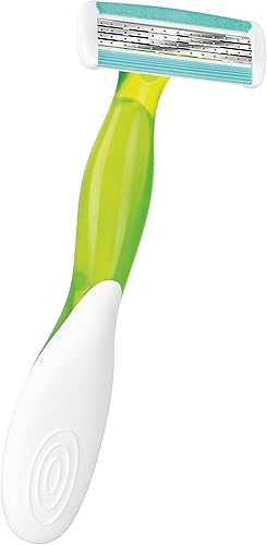 Miniatura 3 de BIC Soleil Bella Colours - Maquinillas de afeitar de 4 hojas para mujer, paquete de 3, cuchillas montadas en resorte con cabezal giratorio para un