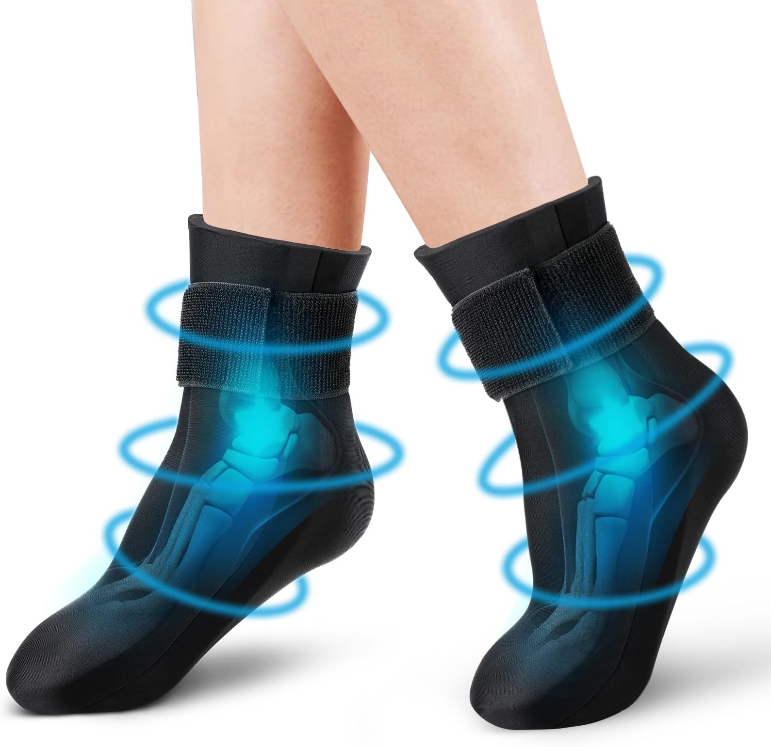 Tolaccea Ankle Foot Ice Pack Wrap for Injuries, Reusable