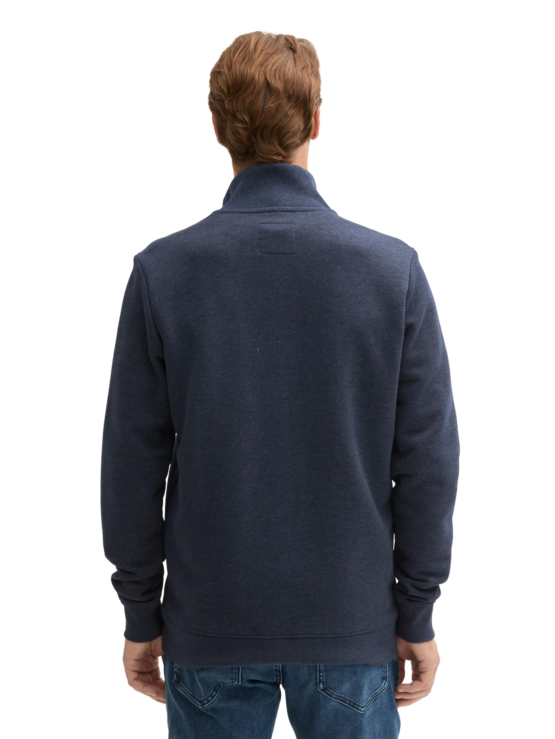 TOM TAILOR Herren Sweatjacke mit Stehkragen