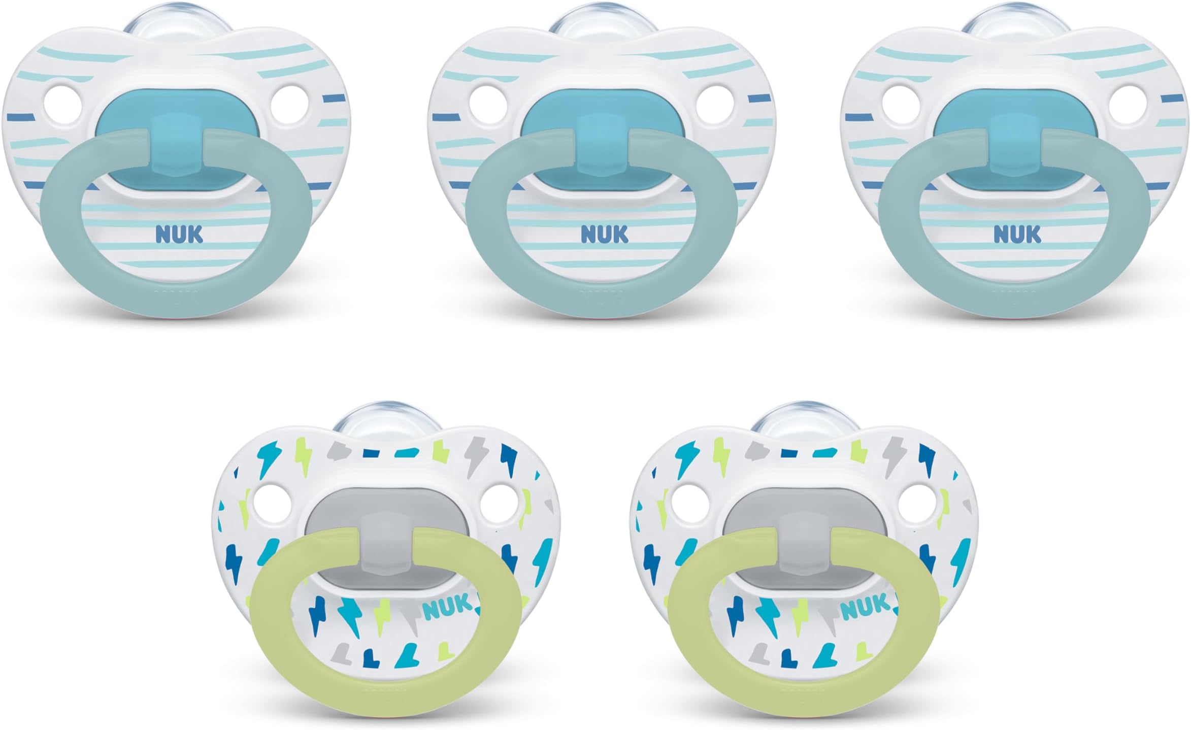 NUK Orthodontic Pacifiers, 6-18 Months, 5-Pack
