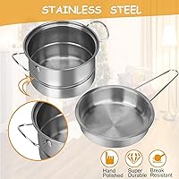 Vista 5 de Juego de comida para niños, accesorios de cocina, 46 piezas, utensilios de cocina de acero inoxidable con CuteApron, cortar alimentos de juego