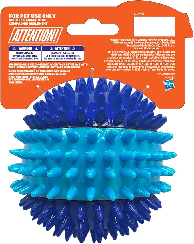 Juguete para Perro Nerf Dog Pelota con Púas y Sonido TPR 3.7 Pulgadas miniatura 4