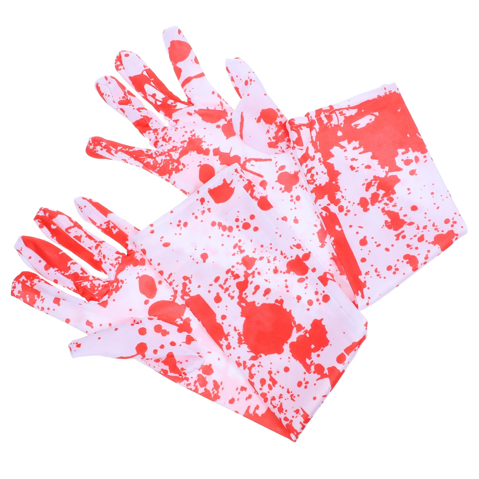FAVOMOTO Halloween Gloves Long Cosplay Finger Gloves Bloody Gloves for Party Horror Costumes