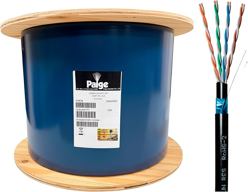 Amazon.com: Paige GameChanger Shielded OSP Cat6 Cable, 258340804 Amazon.com: Paige GameChanger Shielded OSP Cat6 Cable, 258340804