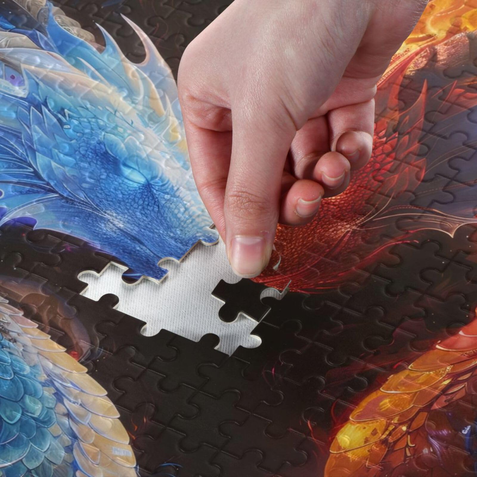 1000 Piece Dragon Jigsaw Puzzle For Adults - Wooden Colorful Art Puzzle For Home Decor - View #2