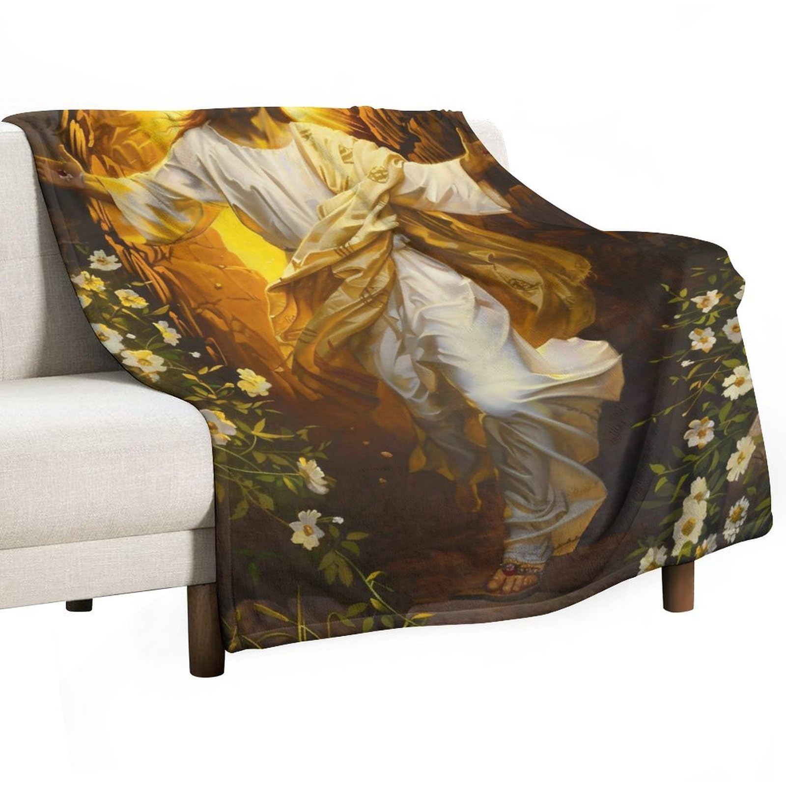 YHGSREUOH Resurrection of Jesus Christ 02 Flannel Blankets Fleece Soft Throw Lightweight Plush Gifts for Couch, Bed, Cozy Sofa Plush, Chair, Lovers 138x175cm(55x70in)