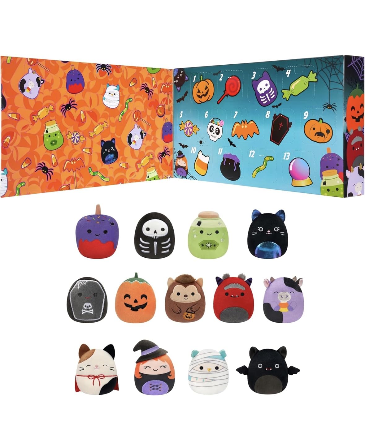 Micromallows Squishmallows - Calendario originale per conto alla rovescia di Halloween, confezione da 13