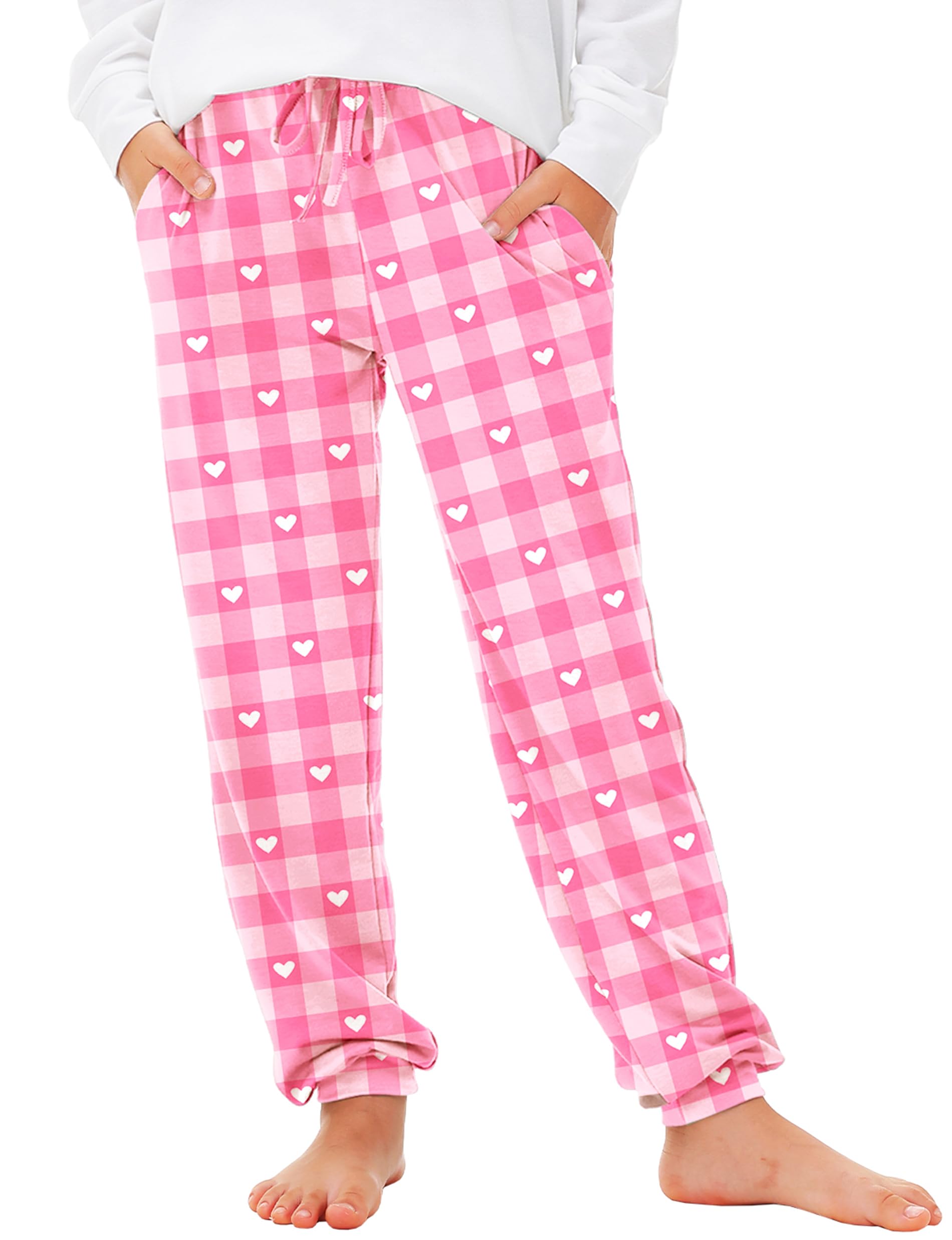 Deerose 4th of July Pants American Flag Drawstring Sweatpants with Pockets 5-14 Years