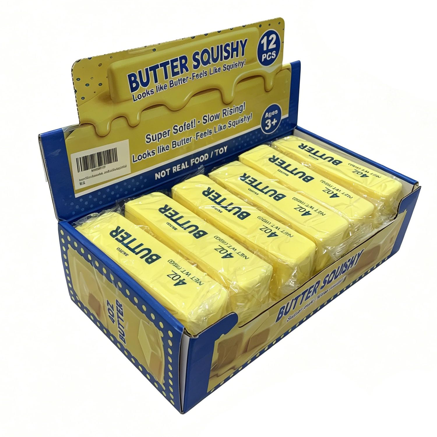 12 Mantequilla Squishy Toys Bundle Yellow Squeeze Soft Stress Relief Slow Rising Office Toy