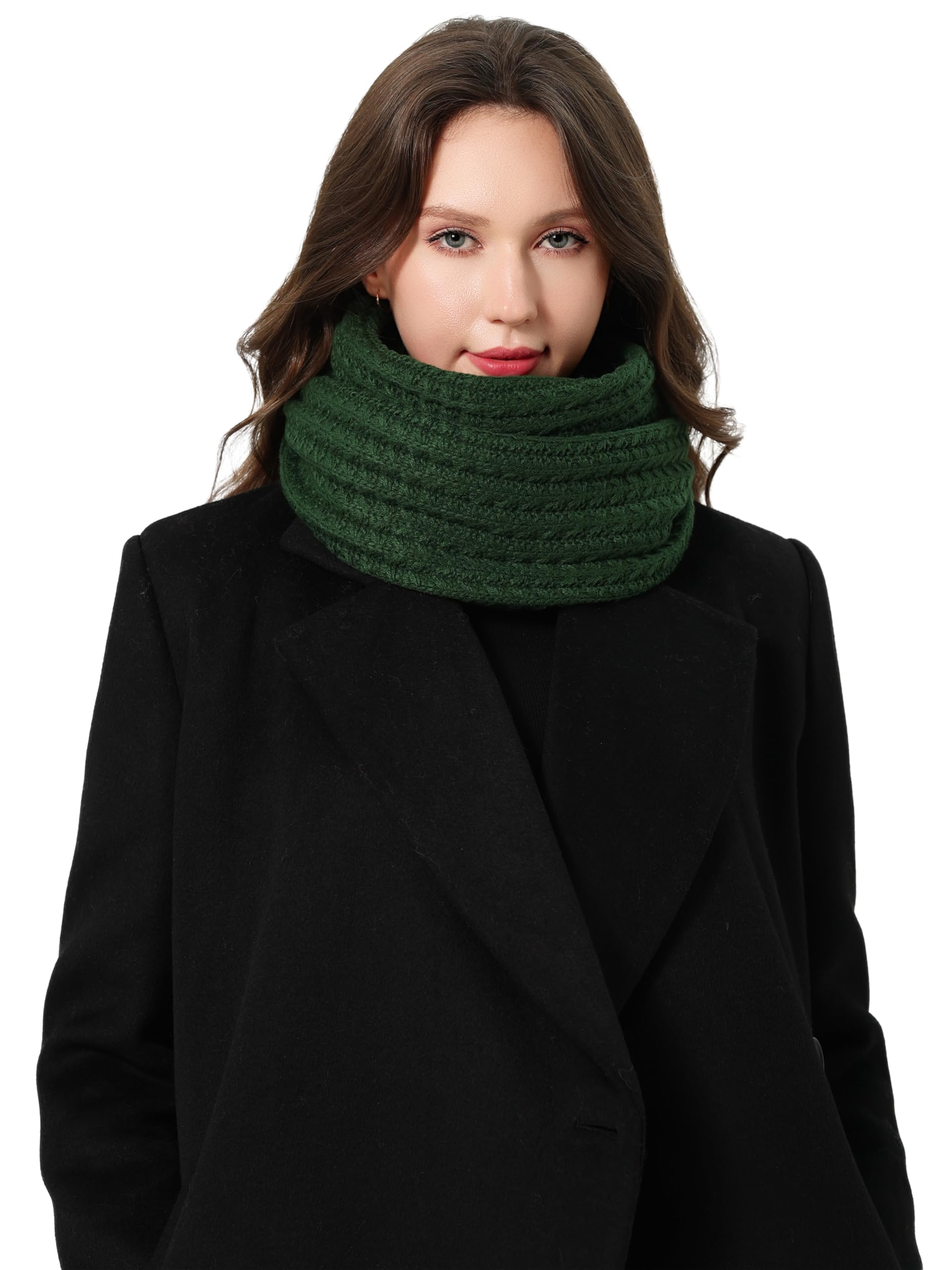 DonDon Bufanda mujer invierno larga y suave Chal braga de cuello Pañuelo tubo 2 71qKpIv4elL