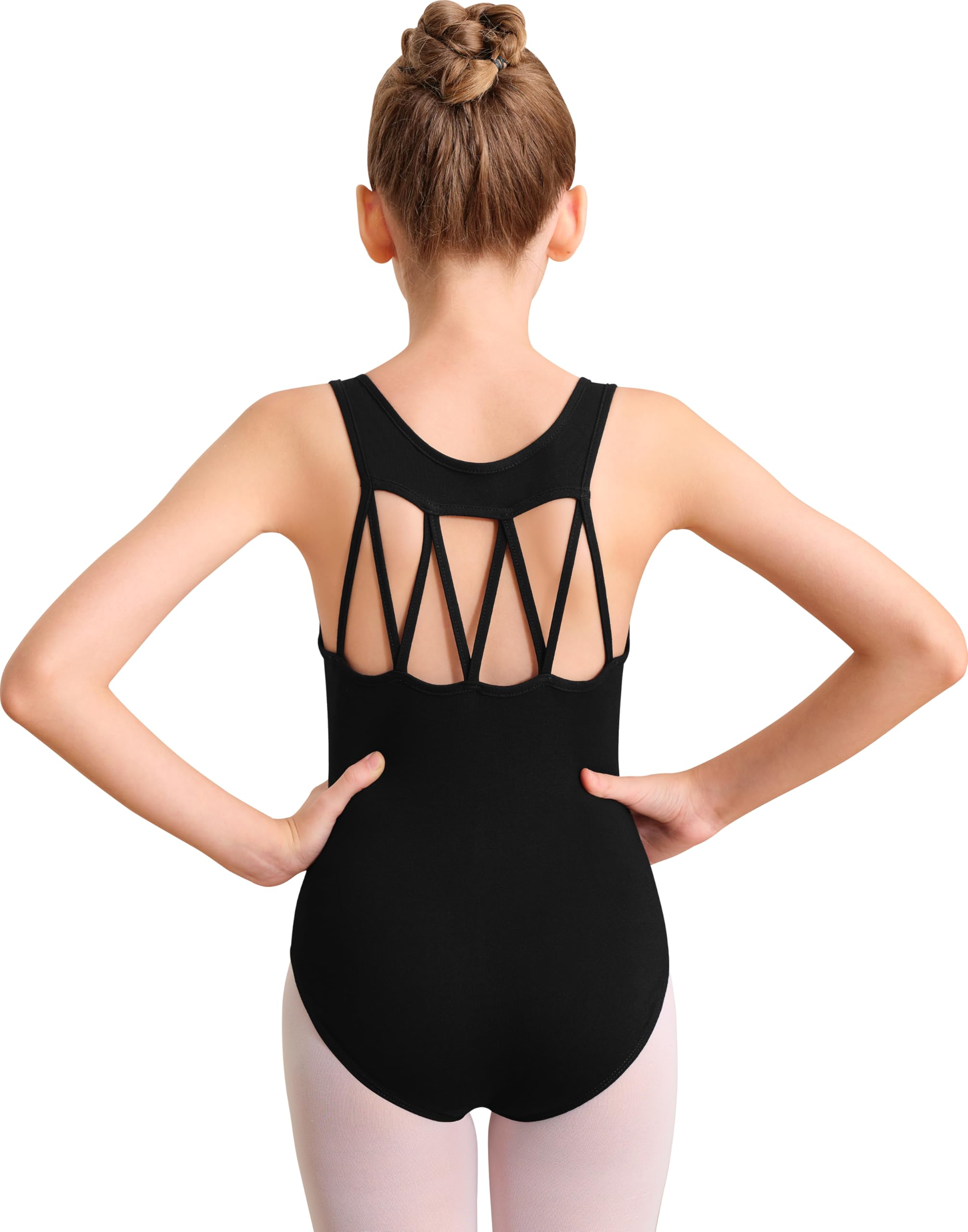 Mulnall Mädchen Tank Dance Leotard, M-Straps Back Ballet, Voller Vorderfutter