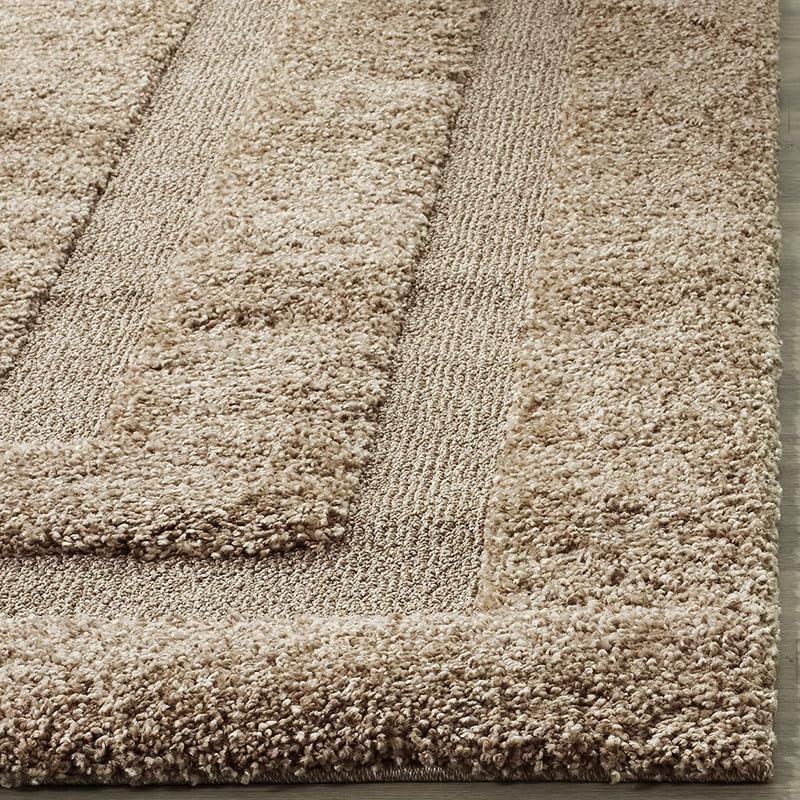 Image of Shaggy Carpet for Home 8X10 FEET Ultra-Soft, Thick, and Stylish Shag Texture Ideal for Living Room, Bedroom, or Office - Easy to Clean and Perfect (Beige Ferm)