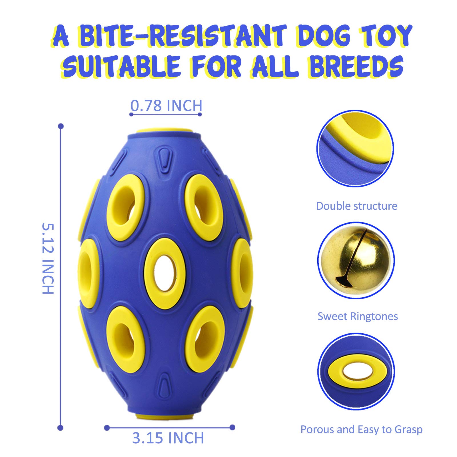 FONPOO Treat Dispensing Dog Toys, Squeaky Dog Toys for Aggressive Chewers - Image 3