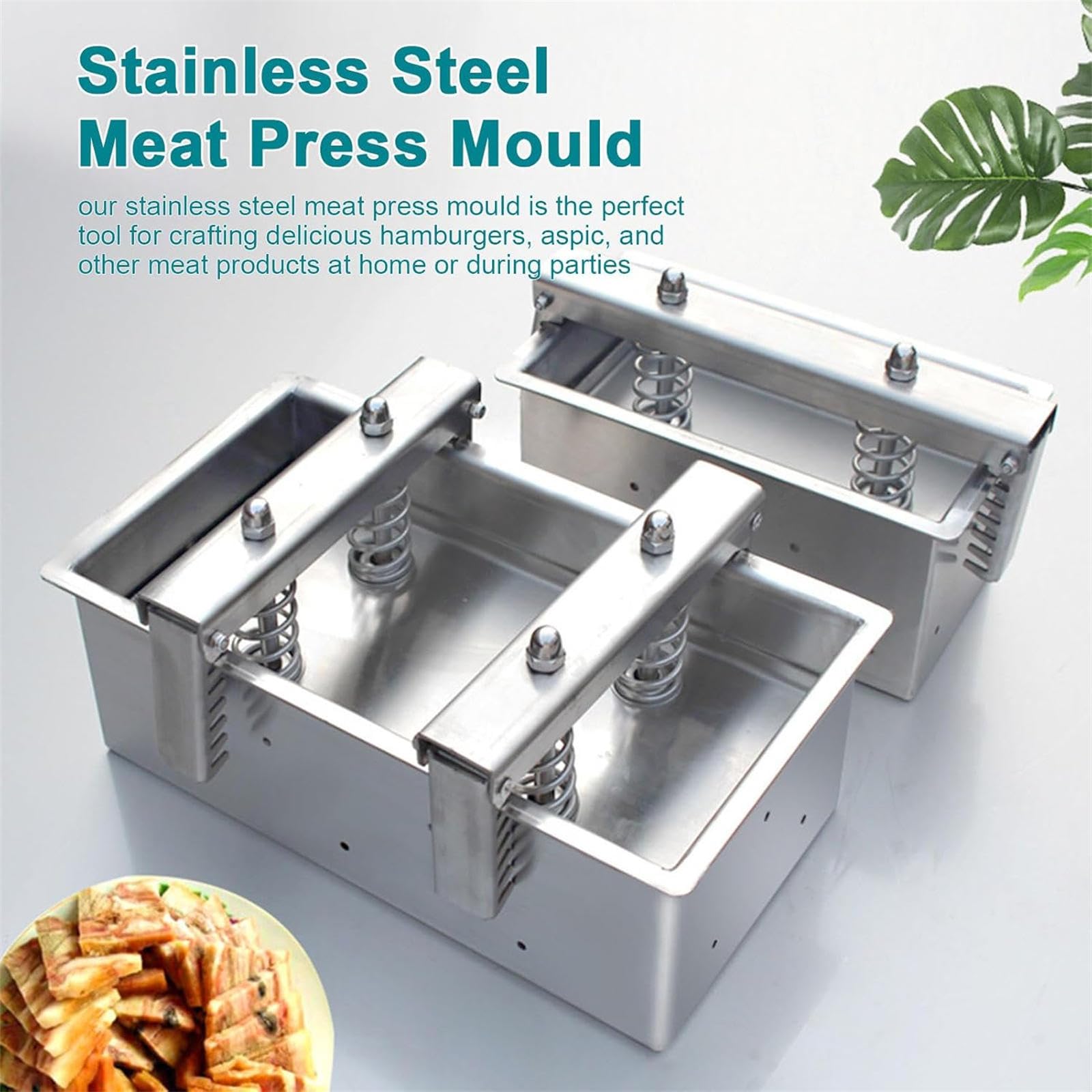 Caja de herramientas de prensa de carne, máquina de carne casera, herramienta de formación de cocina para ladrillo de res, carne cocida, 1 kg