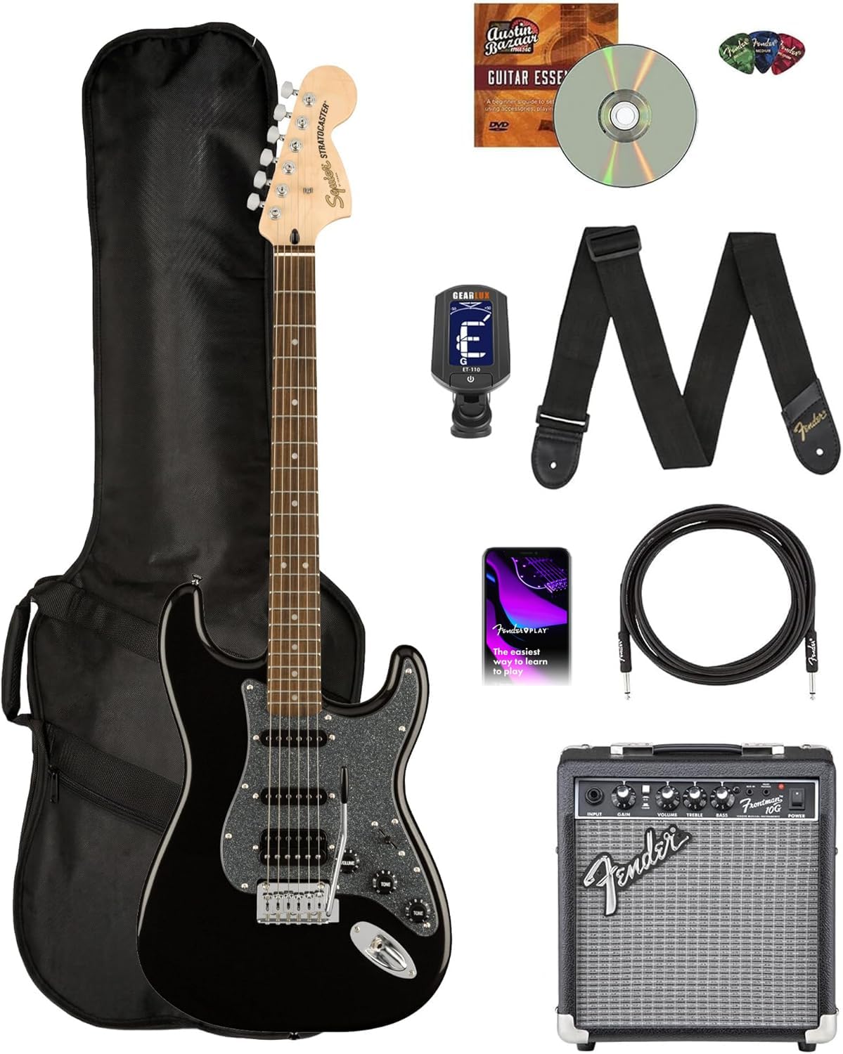 Amazon.com: Fender Squier Affinity Stratocaster HSS - Metallic