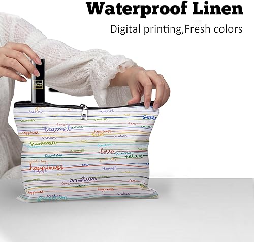 Miniatura 4 de Giwawa Bolso cosmético de ángulo recto cremallera negra, StripeCB