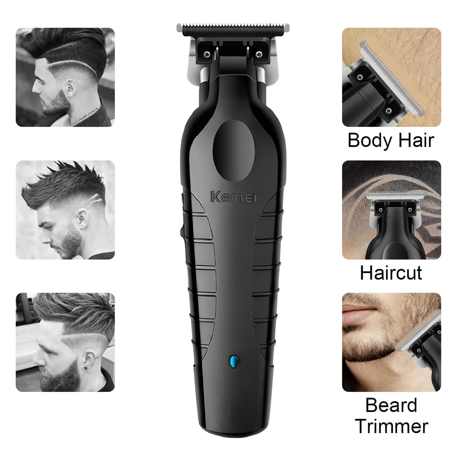 KEMEI 2299 Trimmer Tagliacapelli professionale senza fili per gli uomini