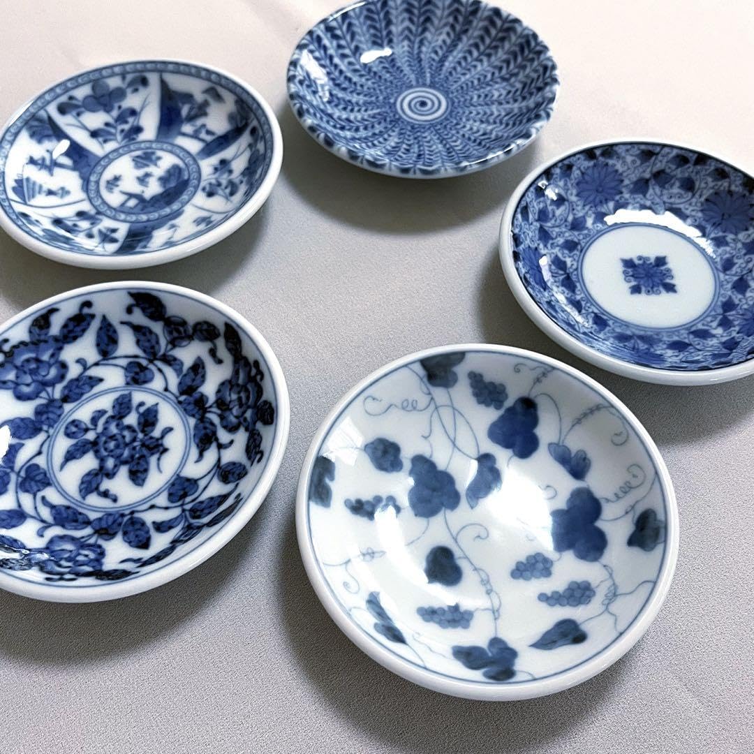 Amazon | 有田焼 陶器 彩華 豆皿小皿 5客 | ノーブランド品 | 小皿