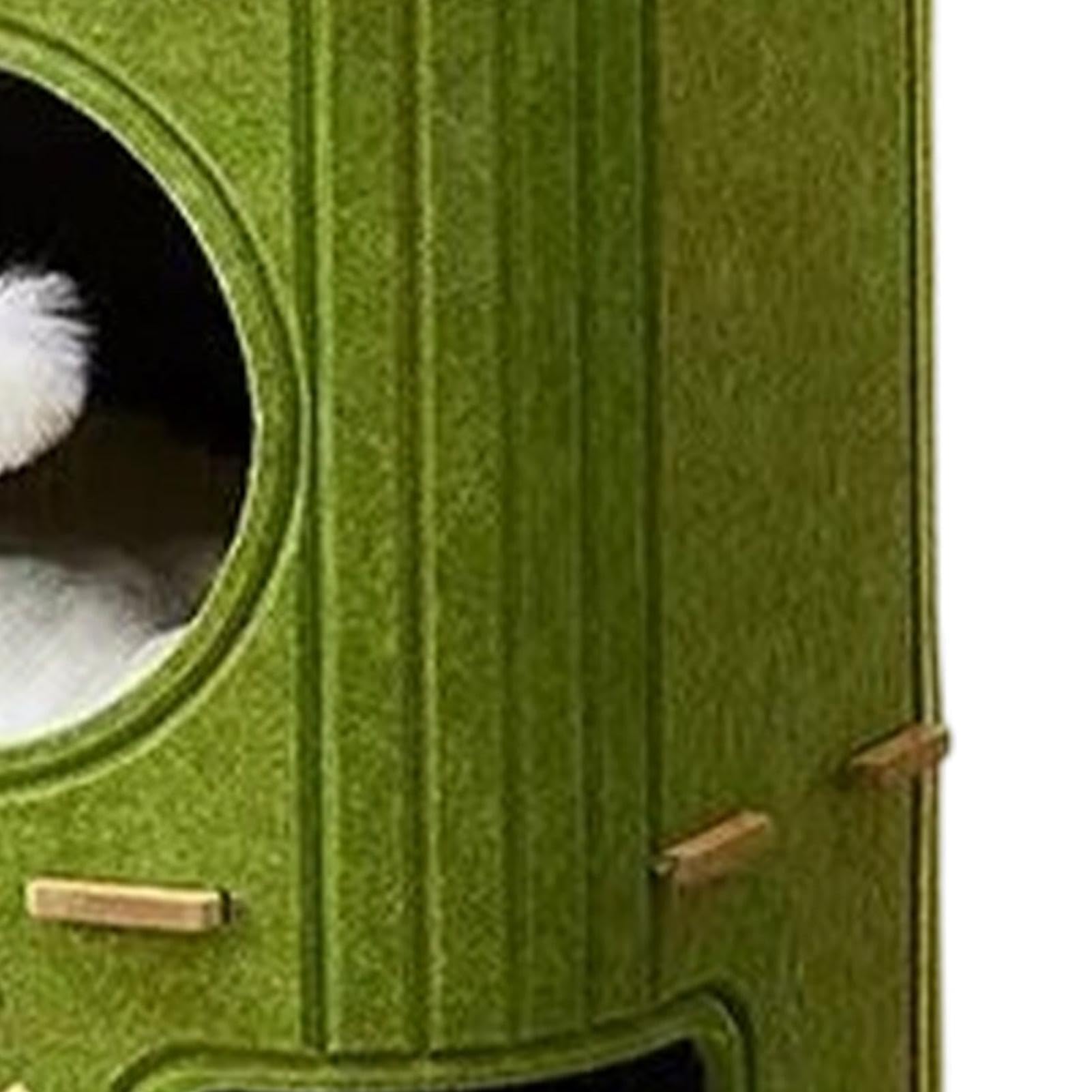 Katzenhaus Indoor, Doppelstöckige Faltbare Katzenhöhle, Gemütliches Katzenb | Weiches Katzennest zum und Spielen, Robustes Haustierhaus mit Komfort Design, Katzenzubehör für Zuhause und Reisen
