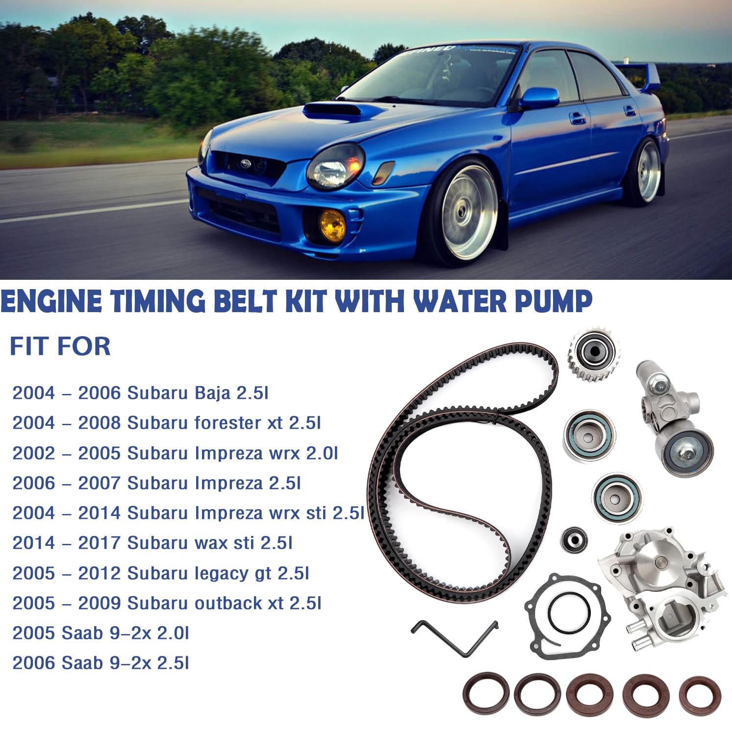 EJ25 Timing Belt Mizumo Auto Timing Belt Kit With Water Pump For