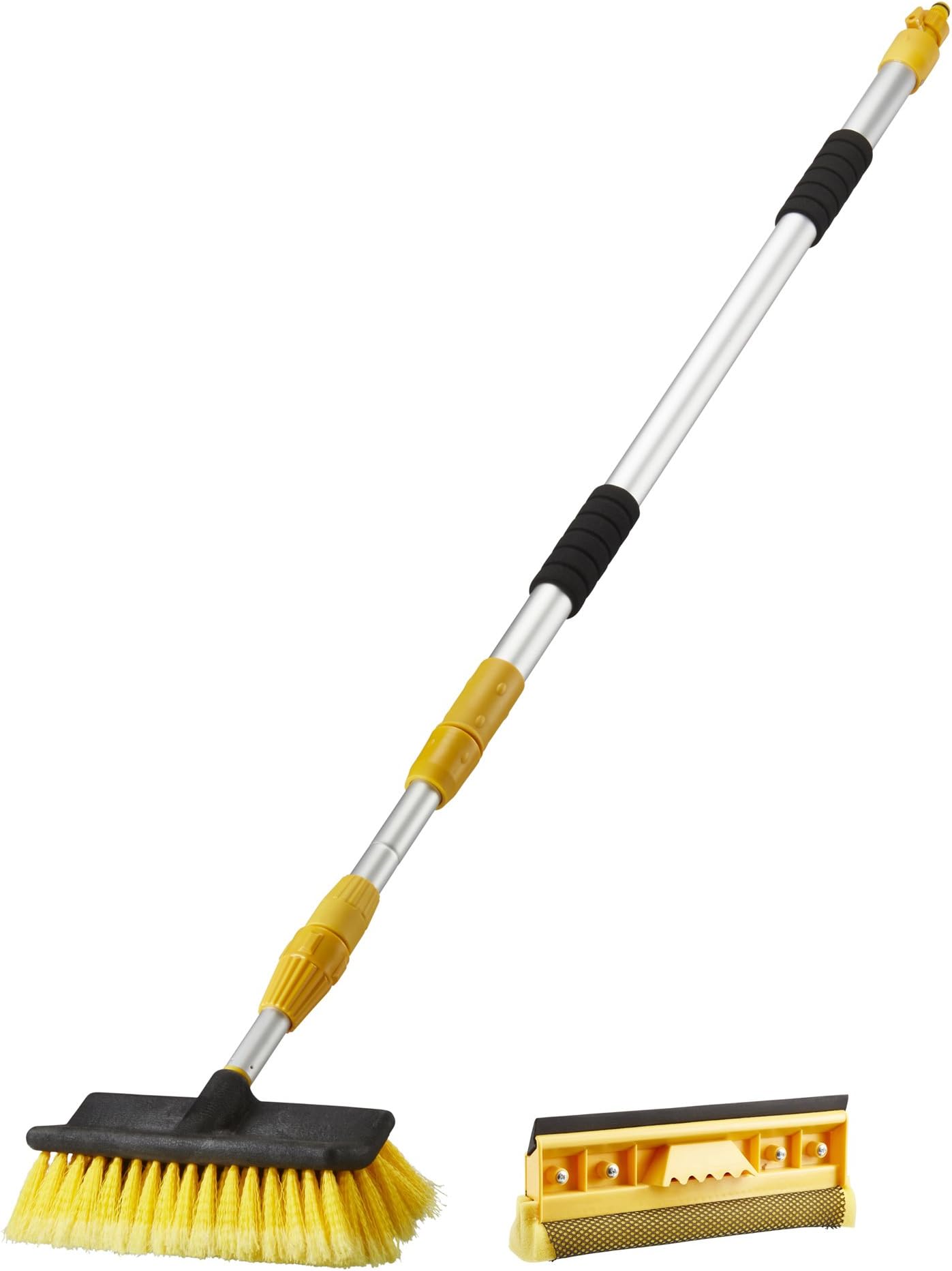 Easy Clean Telescopic Cleaning Hose Brush Set Extendable 2-in-1 with Window Cleaning Head