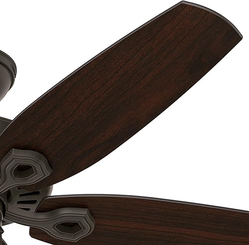 Miniatura 7 de Hunter Fan - Ventilador de techo para exteriores (52 pulgadas, 5 aspas de roble teñido), color bronce