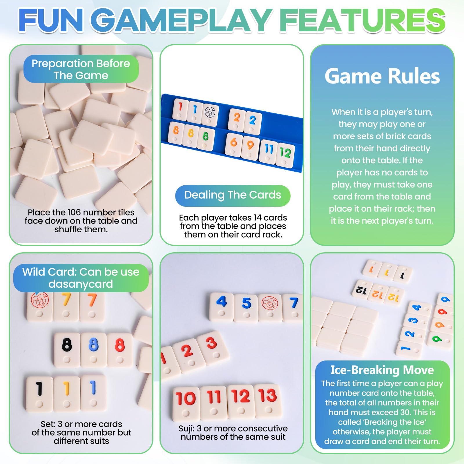 Rummy Cup Original Rummy Juego de viaje con cordón de almacenamiento para adultos, 160 piedras, juego de mesa Rummy Cup para 2-6 jugadores, con 6 soportes de juego, 1 dados juegos de mesa