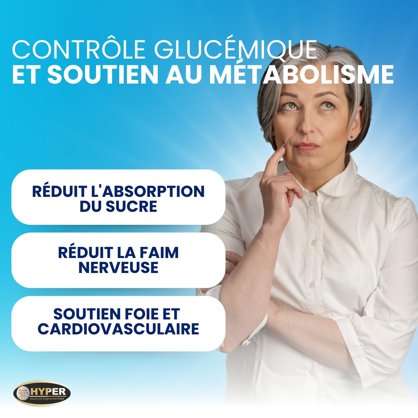 Hyper Glicem Control Berberis 60 Comprimés - Complement Alimentaire pour la Glycemie avec Berberine, Gymnema, Cannelle, Acide Alpha-Lipoïque et Picolinate de Chrome - Métabolisme des Glucides