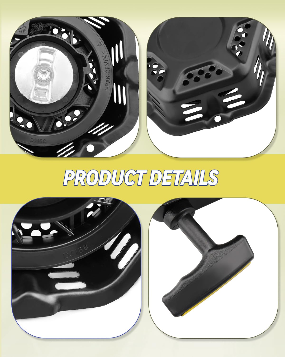 Conjunto de arranque de retroceso para Champion 196 cc, 208 cc, 224 cc, piezas de generador de repuesto 100156547-001