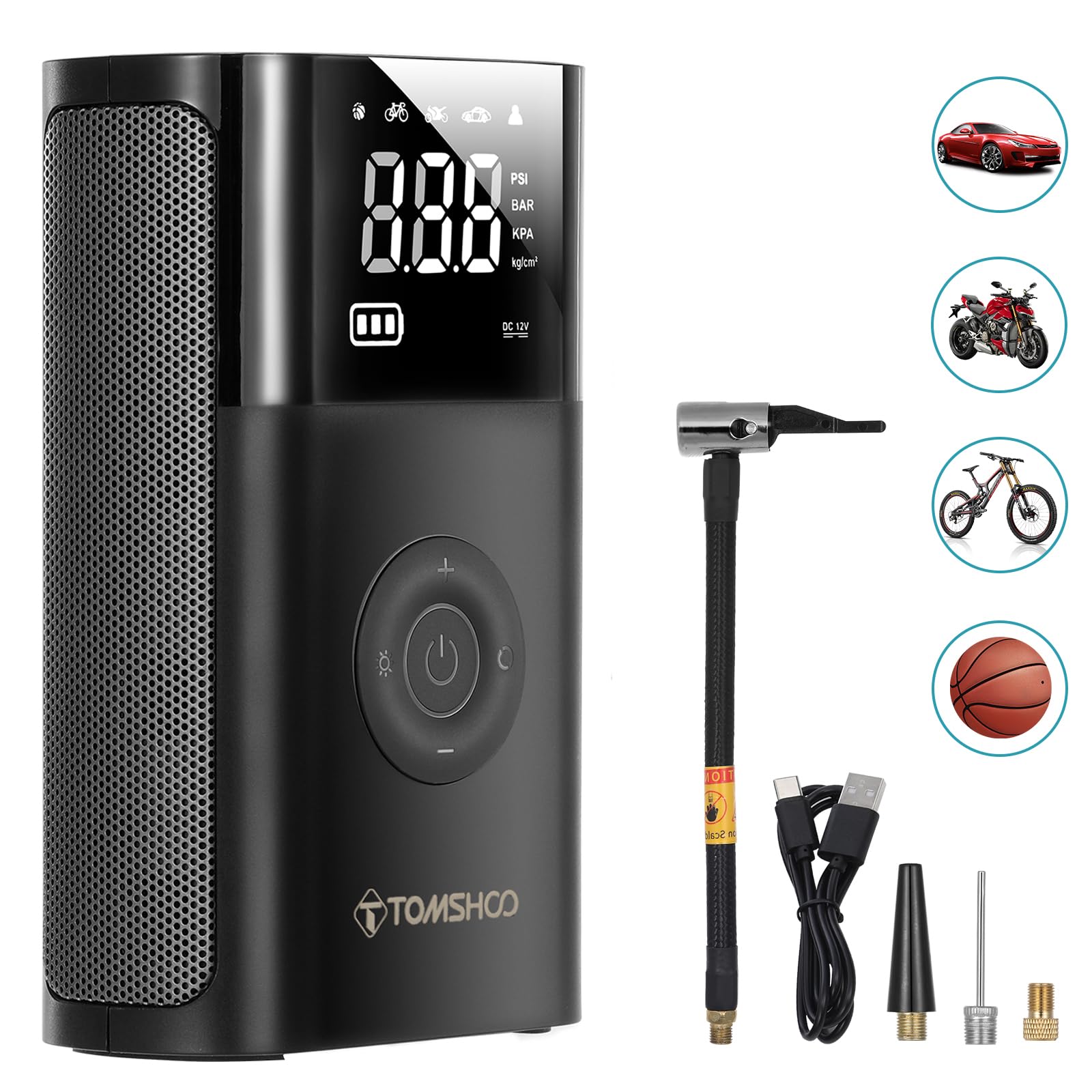 TOMSHOO Multi-Functional Car Air Pump-image-13